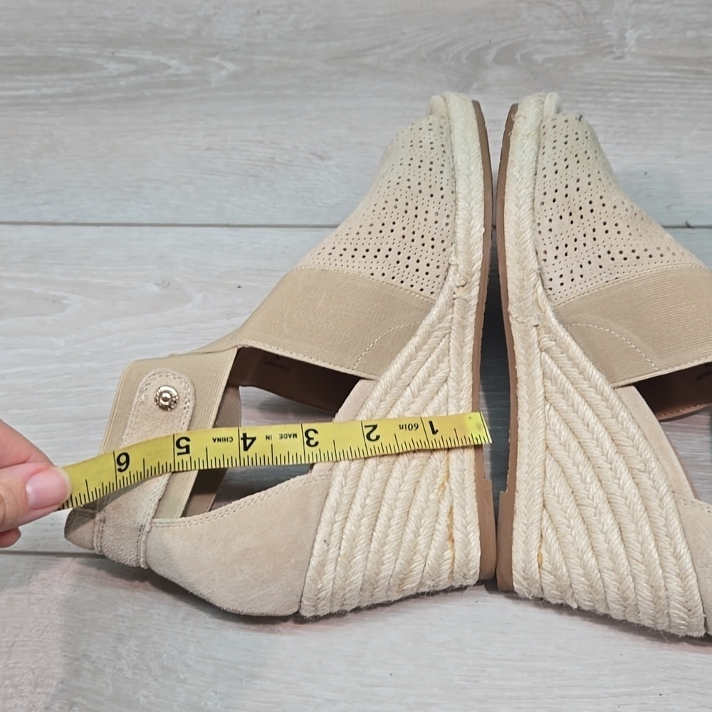 NYDJ Women's Charismasa Tan Wedge Sandals Espadrille Shoes Sz 7M - Picture 10 of 13